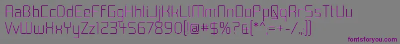 Fonte MoondogZero – fontes roxas em um fundo cinza