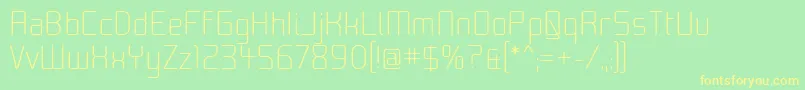 MoondogZero Font – Yellow Fonts on Green Background