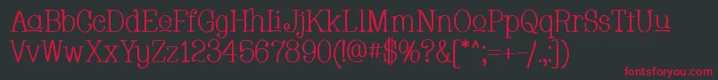 Whacu Font – Red Fonts on Black Background