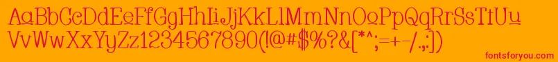 Whacu Font – Red Fonts on Orange Background