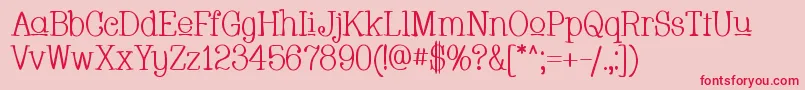 Whacu Font – Red Fonts on Pink Background