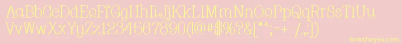 Whacu Font – Yellow Fonts on Pink Background