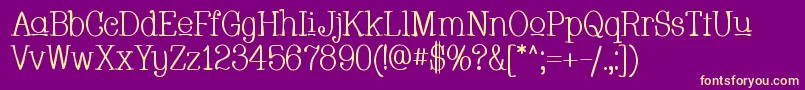 Whacu Font – Yellow Fonts on Purple Background