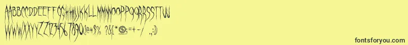 GhastlyPanic Font – Black Fonts on Yellow Background