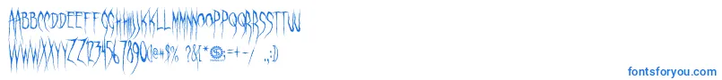 GhastlyPanic-Schriftart – Blaue Schriften