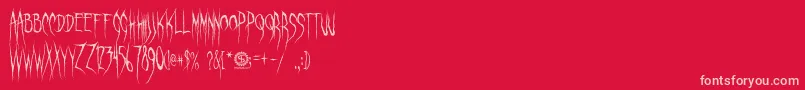 Police GhastlyPanic – polices roses sur fond rouge