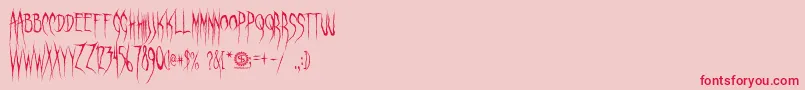GhastlyPanic Font – Red Fonts on Pink Background