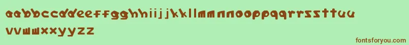 SanctuaryType Font – Brown Fonts on Green Background