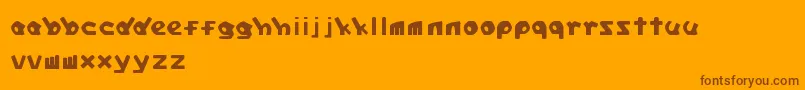 SanctuaryType Font – Brown Fonts on Orange Background