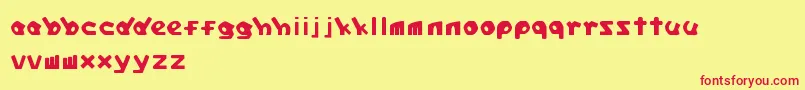 SanctuaryType Font – Red Fonts on Yellow Background