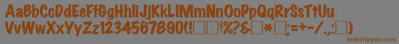 MarkerfeltwideRegular Font – Brown Fonts on Gray Background
