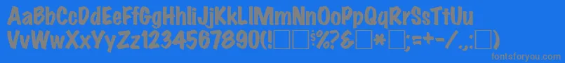 MarkerfeltwideRegular Font – Gray Fonts on Blue Background