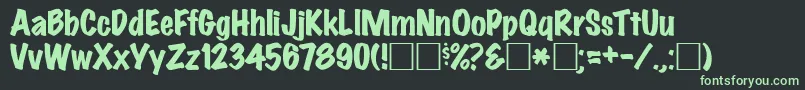 Шрифт MarkerfeltwideRegular – зелёные шрифты на чёрном фоне
