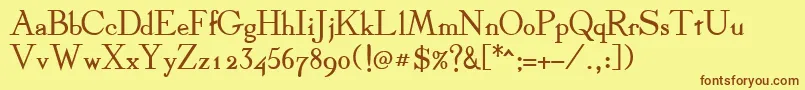 DickensBold Font – Brown Fonts on Yellow Background