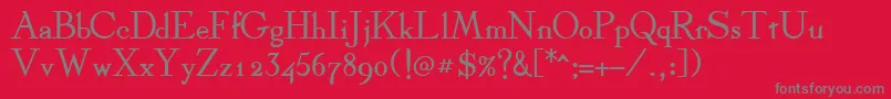 DickensBold Font – Gray Fonts on Red Background