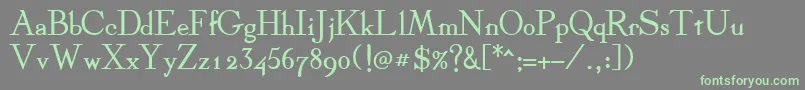 DickensBold Font – Green Fonts on Gray Background