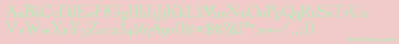 DickensBold-Schriftart – Grüne Schriften auf rosa Hintergrund