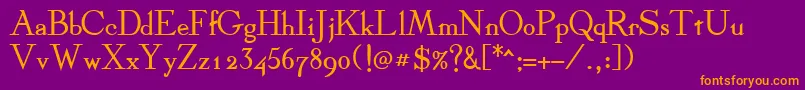 DickensBold Font – Orange Fonts on Purple Background
