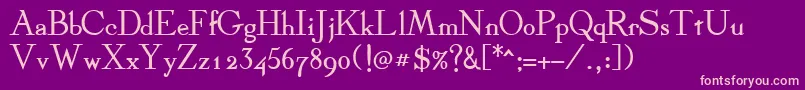 DickensBold Font – Pink Fonts on Purple Background