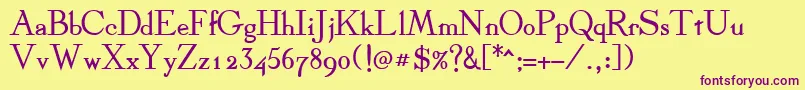 DickensBold Font – Purple Fonts on Yellow Background