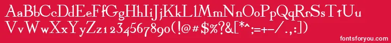 DickensBold Font – White Fonts on Red Background