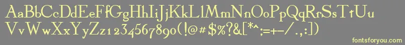 DickensBold Font – Yellow Fonts on Gray Background