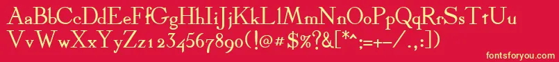 DickensBold Font – Yellow Fonts on Red Background