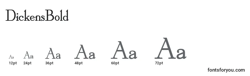 DickensBold Font Sizes