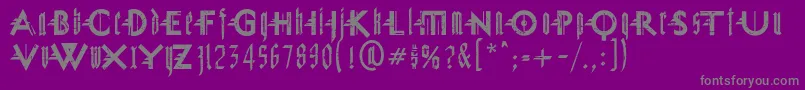 MiguelSangotischGrungeze Font – Gray Fonts on Purple Background