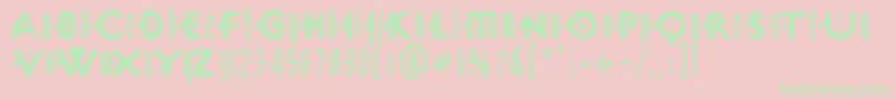 MiguelSangotischGrungeze Font – Green Fonts on Pink Background