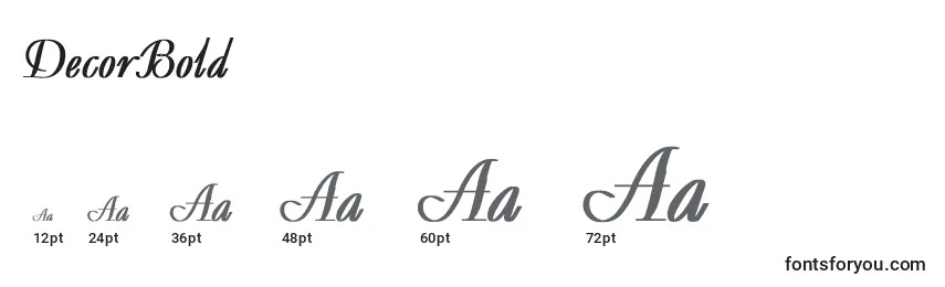DecorBold Font Sizes