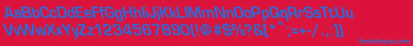 EurosecondbackslantBold Font – Blue Fonts on Red Background