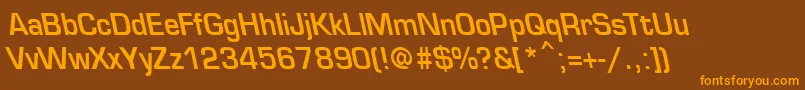 EurosecondbackslantBold Font – Orange Fonts on Brown Background