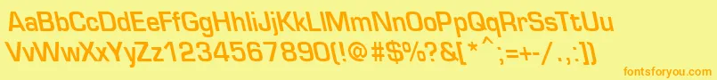 EurosecondbackslantBold Font – Orange Fonts on Yellow Background