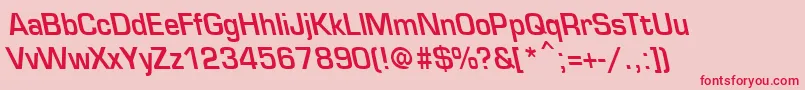 EurosecondbackslantBold Font – Red Fonts on Pink Background