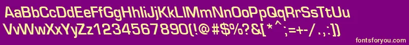 EurosecondbackslantBold Font – Yellow Fonts on Purple Background