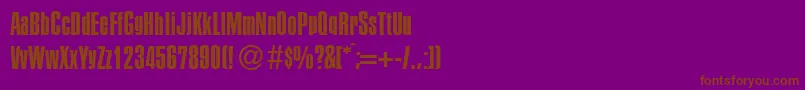 P700SansRegular Font – Brown Fonts on Purple Background