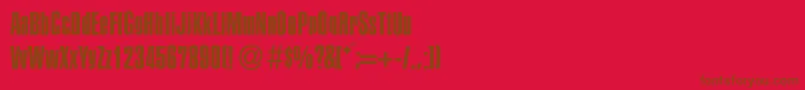 P700SansRegular Font – Brown Fonts on Red Background