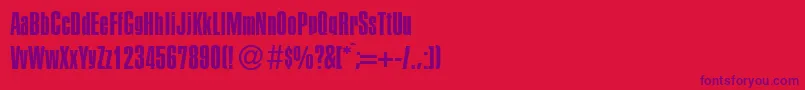P700SansRegular Font – Purple Fonts on Red Background