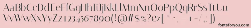 ItalianaRegular Font – Black Fonts on Pink Background