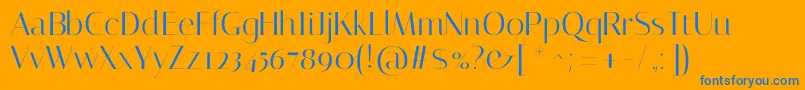 ItalianaRegular Font – Blue Fonts on Orange Background