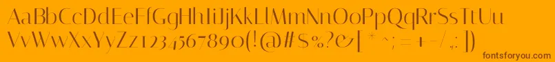 ItalianaRegular Font – Brown Fonts on Orange Background