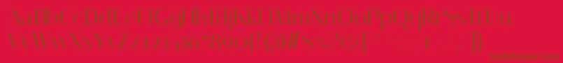 フォントItalianaRegular – 赤い背景に茶色の文字