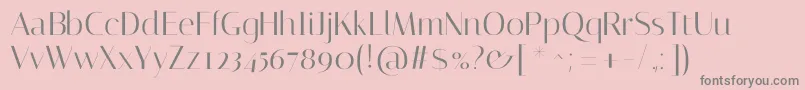 ItalianaRegular Font – Gray Fonts on Pink Background