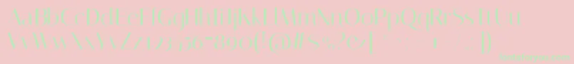 ItalianaRegular-Schriftart – Grüne Schriften auf rosa Hintergrund