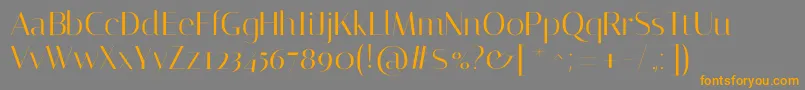 ItalianaRegular Font – Orange Fonts on Gray Background