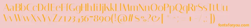 ItalianaRegular Font – Orange Fonts on Pink Background