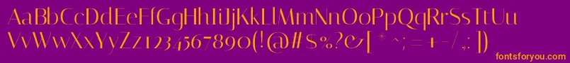 ItalianaRegular Font – Orange Fonts on Purple Background