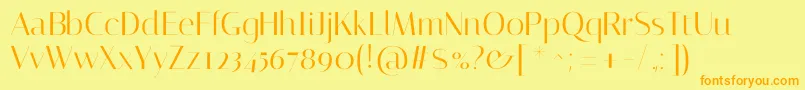 ItalianaRegular Font – Orange Fonts on Yellow Background