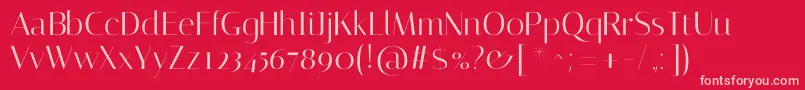 ItalianaRegular Font – Pink Fonts on Red Background